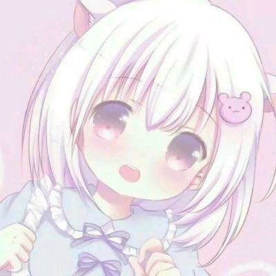 微信佛系粉嫩可爱二次元女生头像