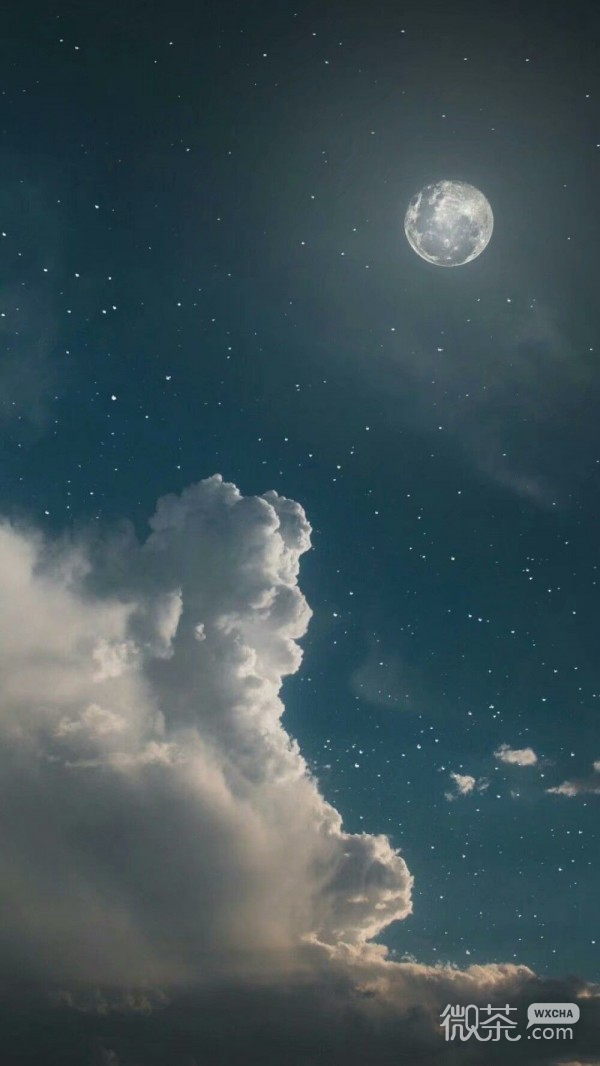 微信唯美梦幻月空聊天背景