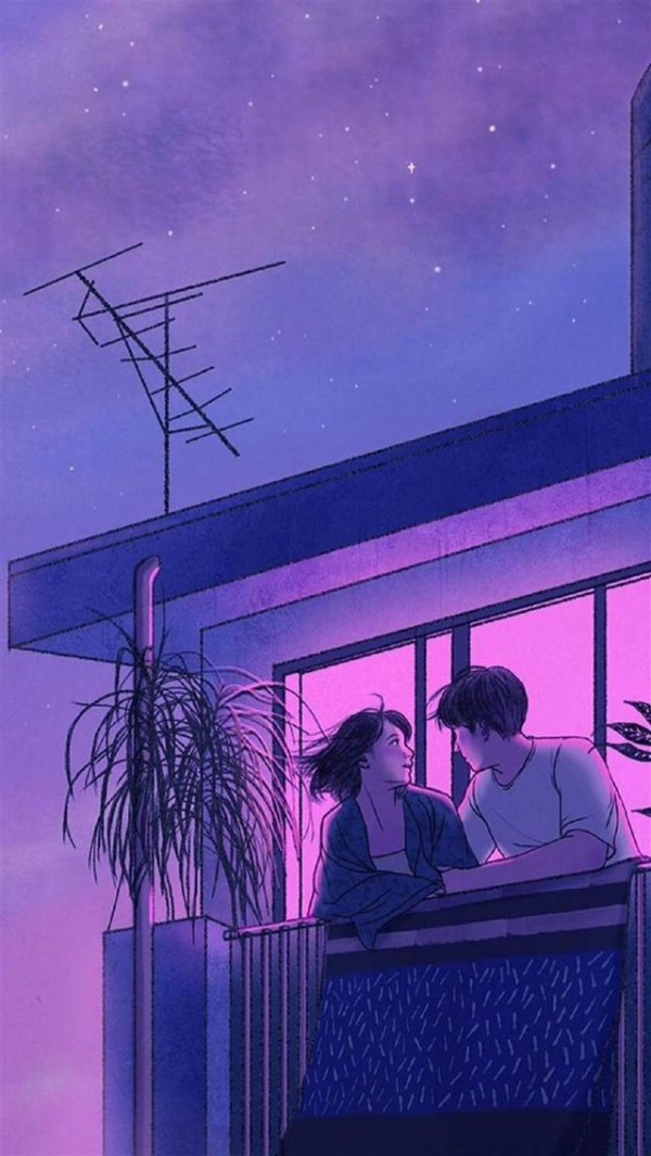 微信唯美紫色系聊天背景