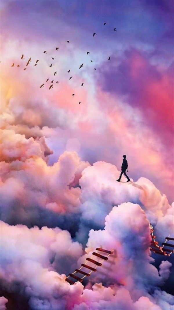 微信唯美紫色系聊天背景