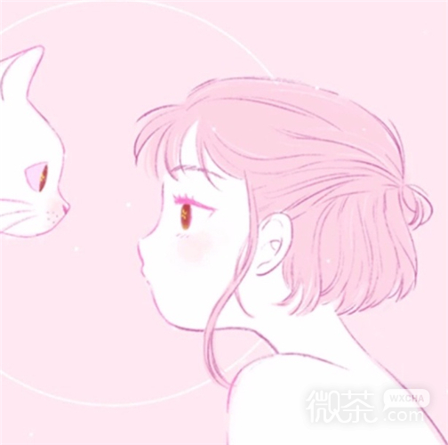 微信唯美清新甜蜜二次元情侣头像