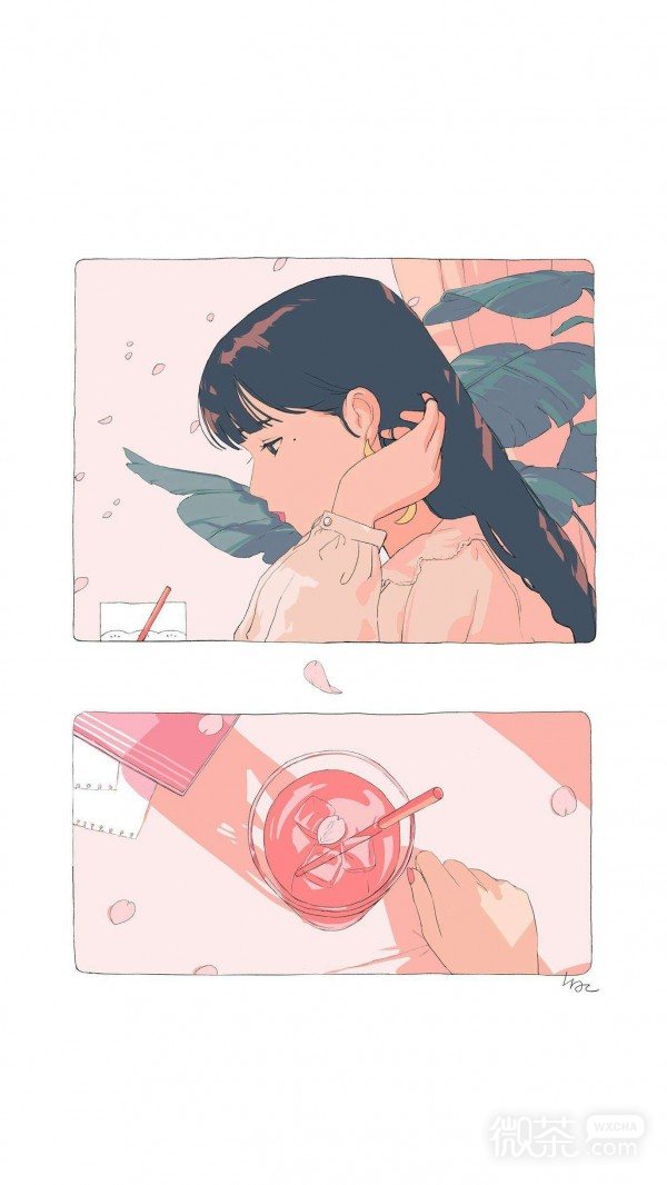 微信唯美清新二次元图片