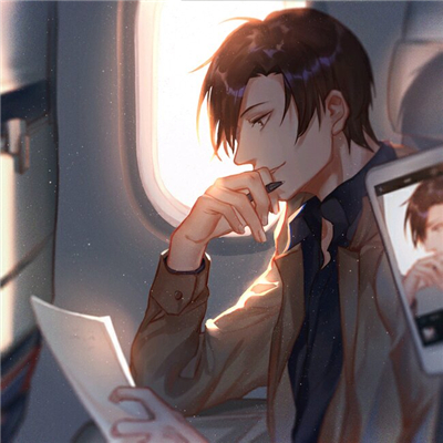 微信二次元高冷时尚男生头像