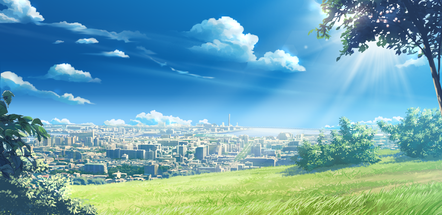 励志唯美小清新风格的二次元微信图片下载