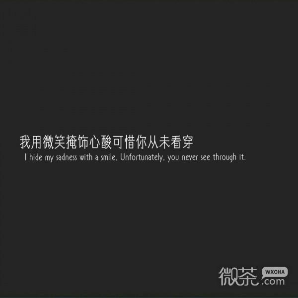 微信中英双语爱情伤感文字图片