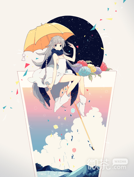 微信梦幻清新二次元图片
