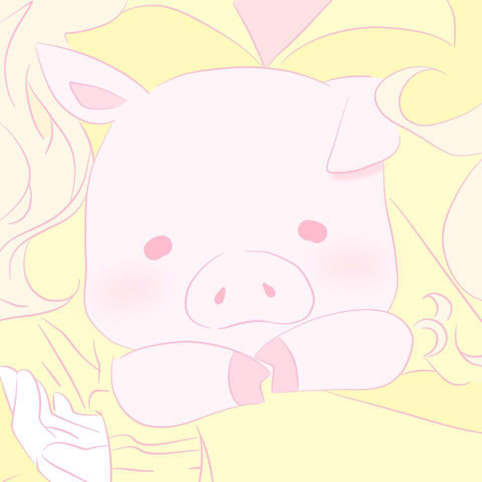 甜蜜粉嫩二次元微信情侣头像