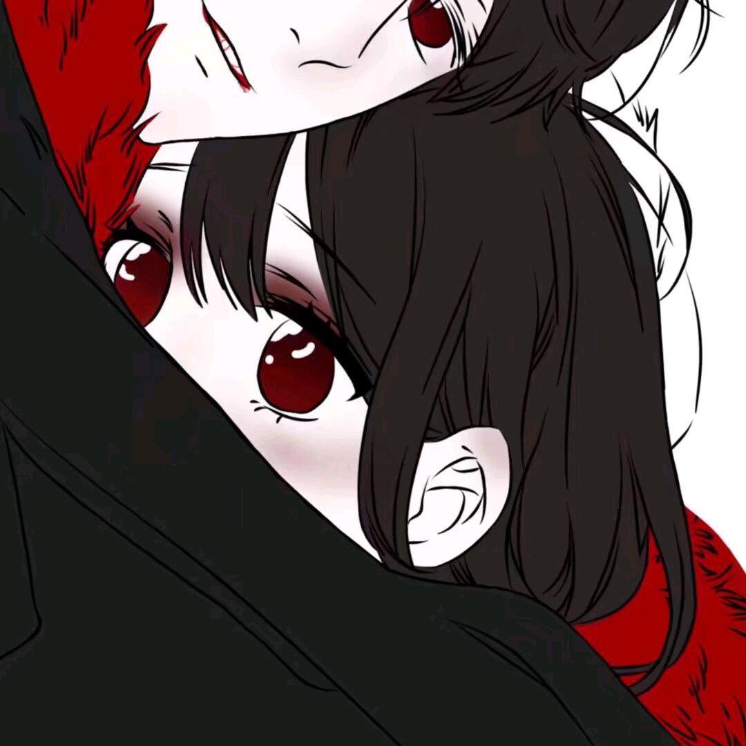 甜蜜粉嫩二次元微信情侣头像