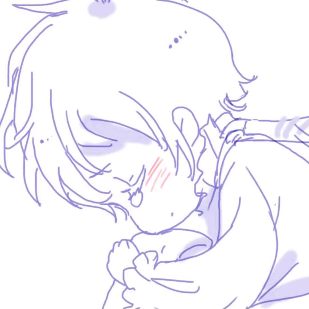 甜蜜粉嫩二次元微信情侣头像