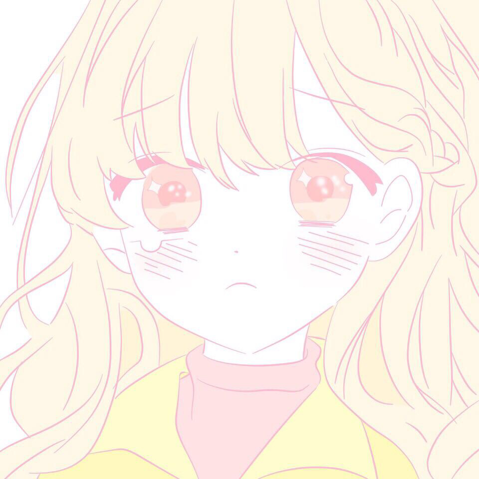 甜蜜粉嫩二次元微信情侣头像