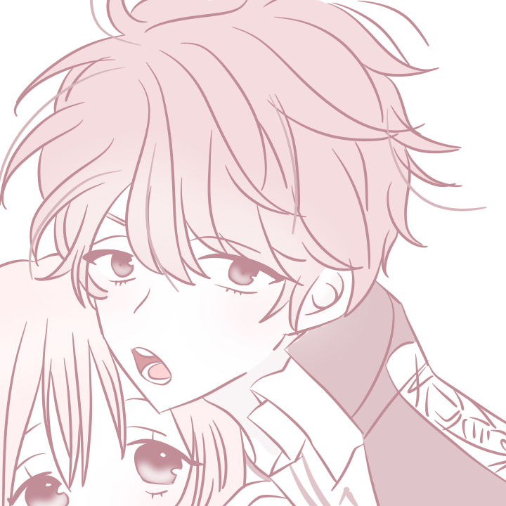 甜蜜粉嫩二次元微信情侣头像