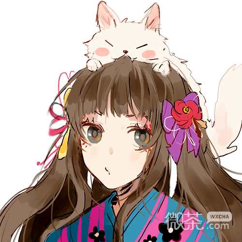 微信好看粉嫩二次元女生头像