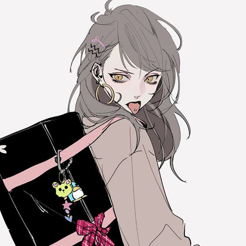 微信简洁时尚二次元女生头像