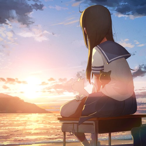 微系简洁漂亮二次元女生头像