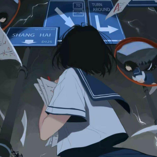 微系简洁漂亮二次元女生头像