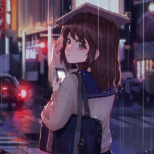 微系简洁漂亮二次元女生头像