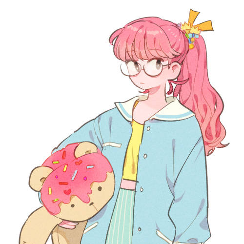 微系简洁漂亮二次元女生头像