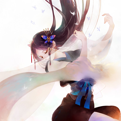 微系简洁漂亮二次元女生头像