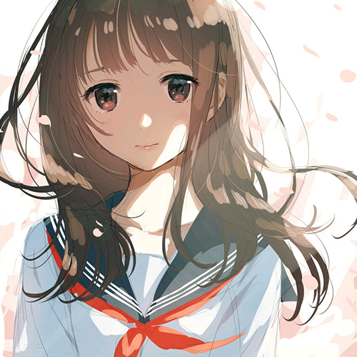 微信简洁时尚二次元女生头像