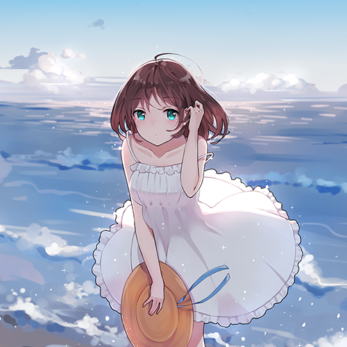 微信简洁时尚二次元女生头像