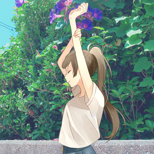 微系简洁漂亮二次元女生头像