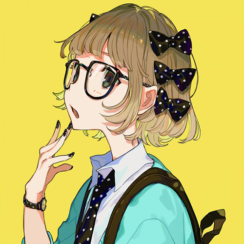 微信简洁时尚二次元女生头像