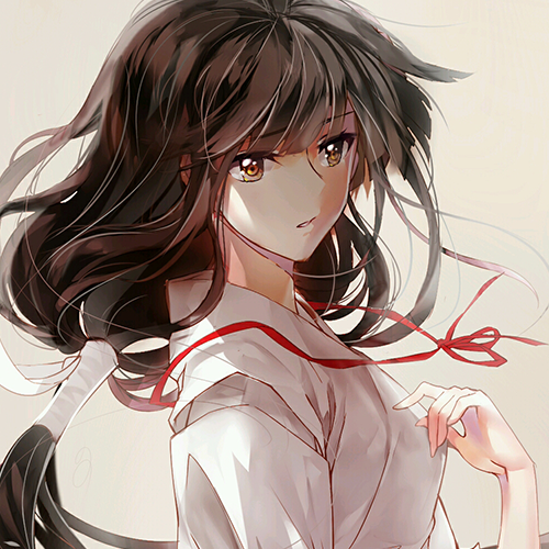 微信简洁时尚二次元女生头像