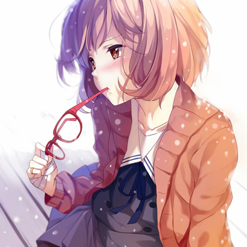 微信简洁时尚二次元女生头像