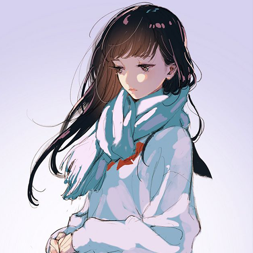 微信简洁时尚二次元女生头像