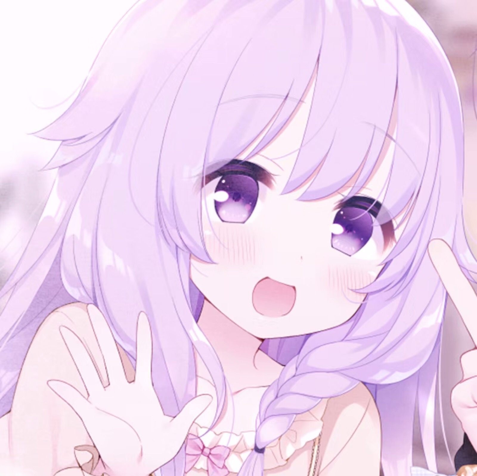 好看粉嫩二次元情侣微信头像