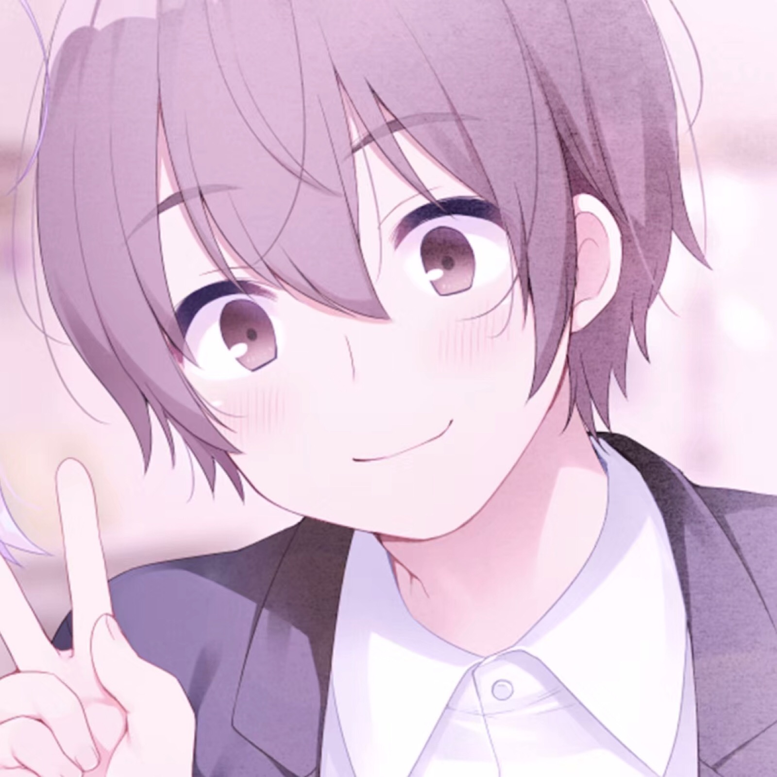 好看粉嫩二次元情侣微信头像