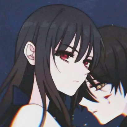 2019微信唯美暗黑系风格卡通情侣头像下载