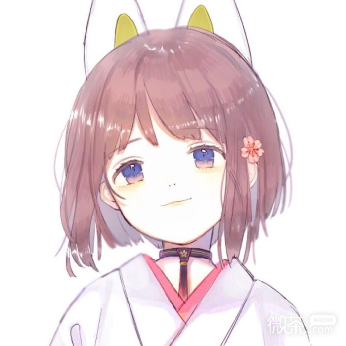 微信简约清新二次元女生头像