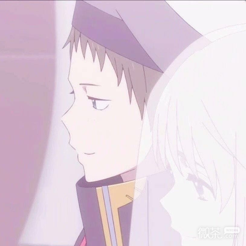 粉嫩好看二次元情侣微信头像