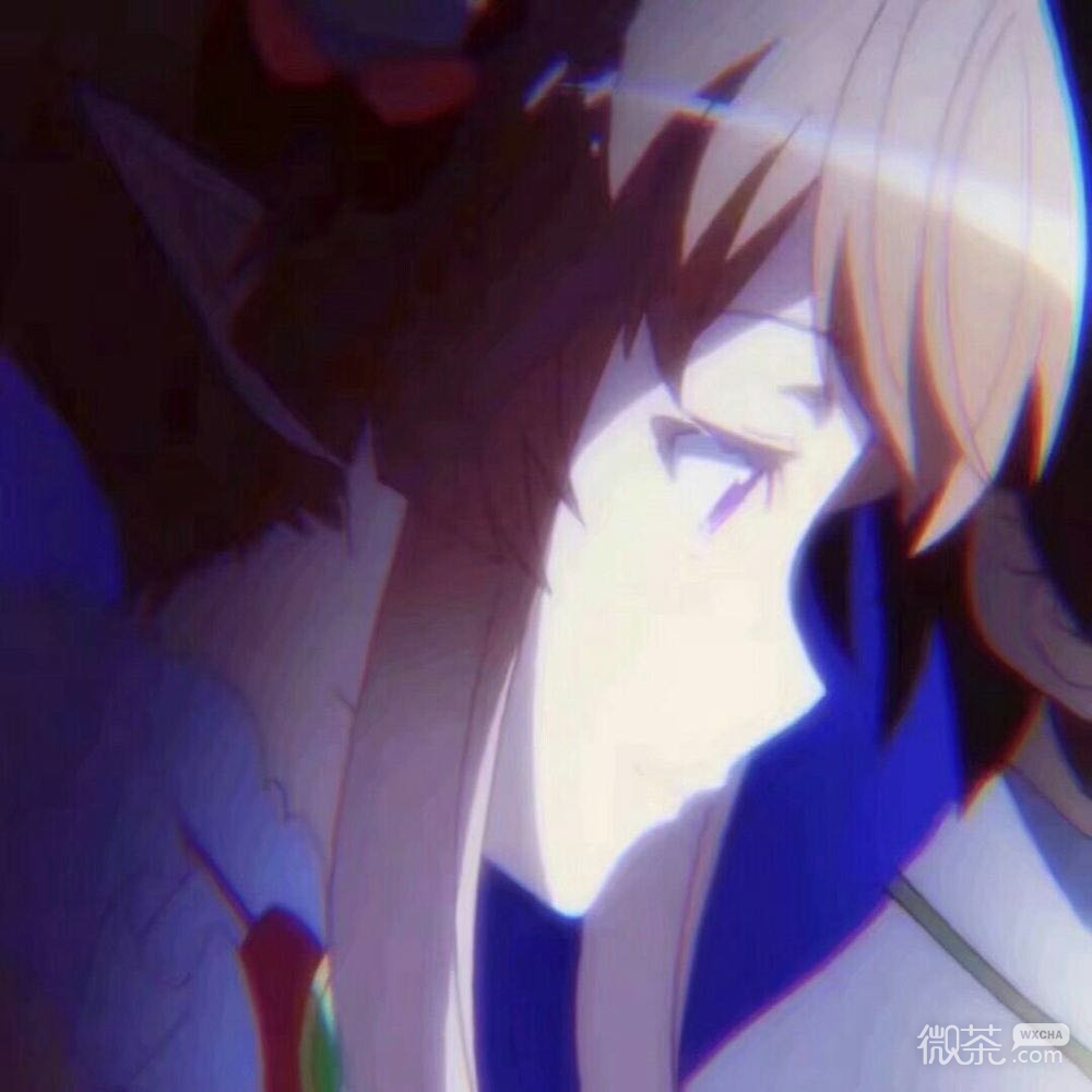 粉嫩好看二次元情侣微信头像