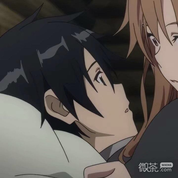 粉嫩好看二次元情侣微信头像