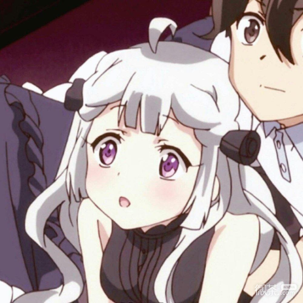 粉嫩好看二次元情侣微信头像
