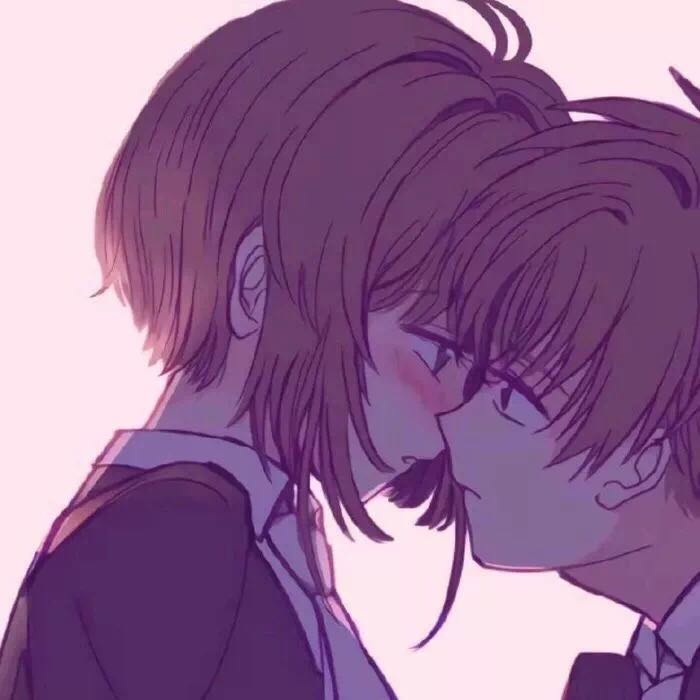 粉嫩好看二次元情侣微信头像