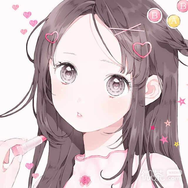 微信唯美粉嫩好看二次元女生头像