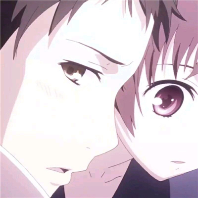 简洁二次元情侣微信头像