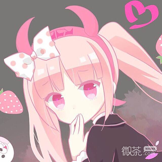 微信唯美粉嫩好看二次元女生头像