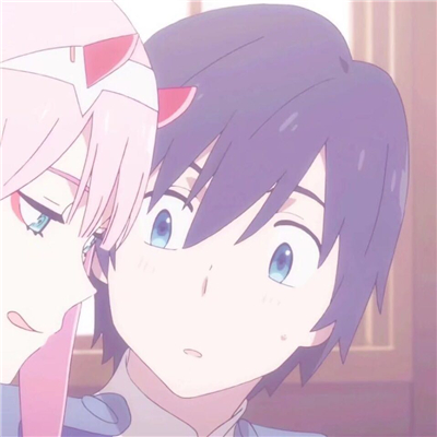 简洁二次元情侣微信头像