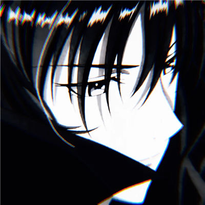 微信非主流黑白男生漫头