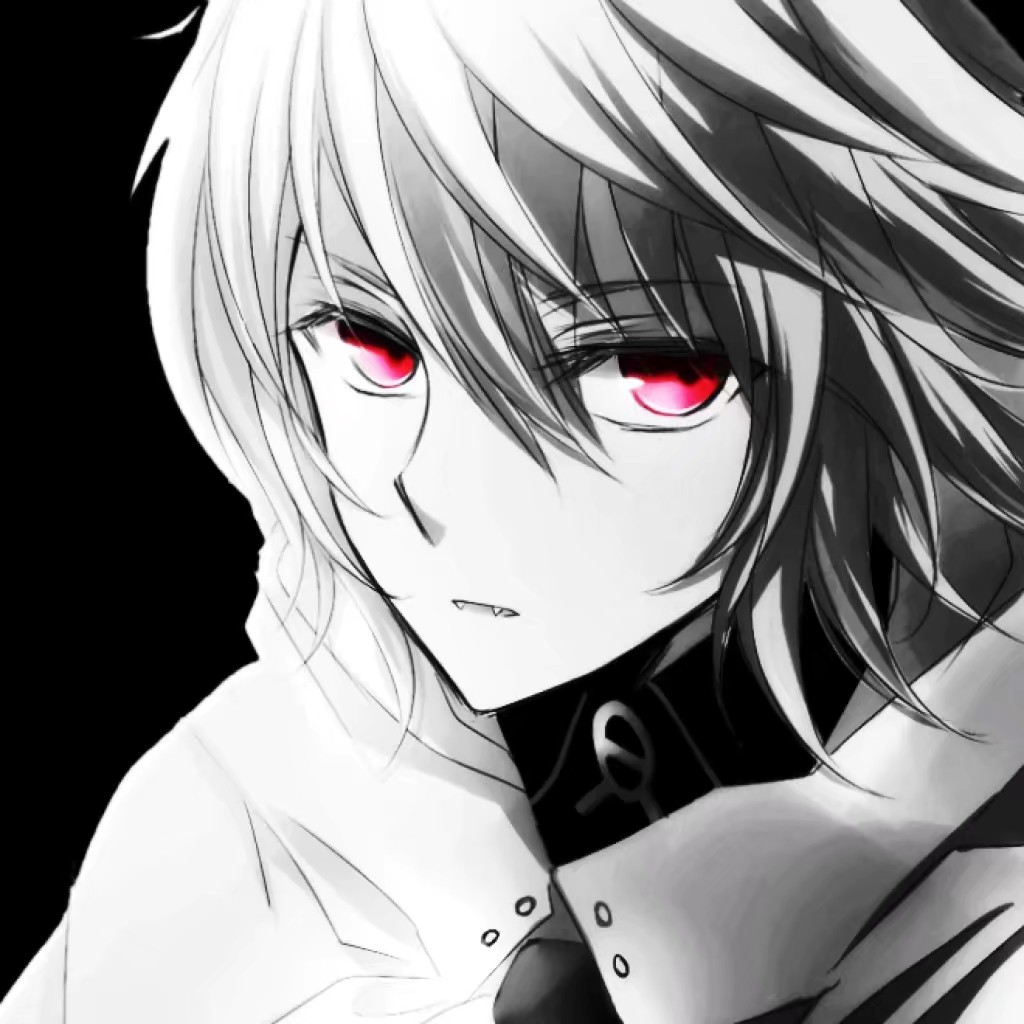 微信非主流黑白男生漫头