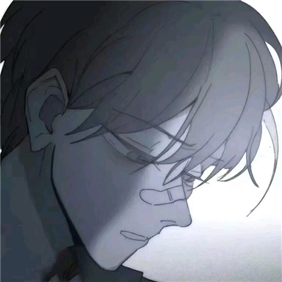 微信非主流黑白男生漫头