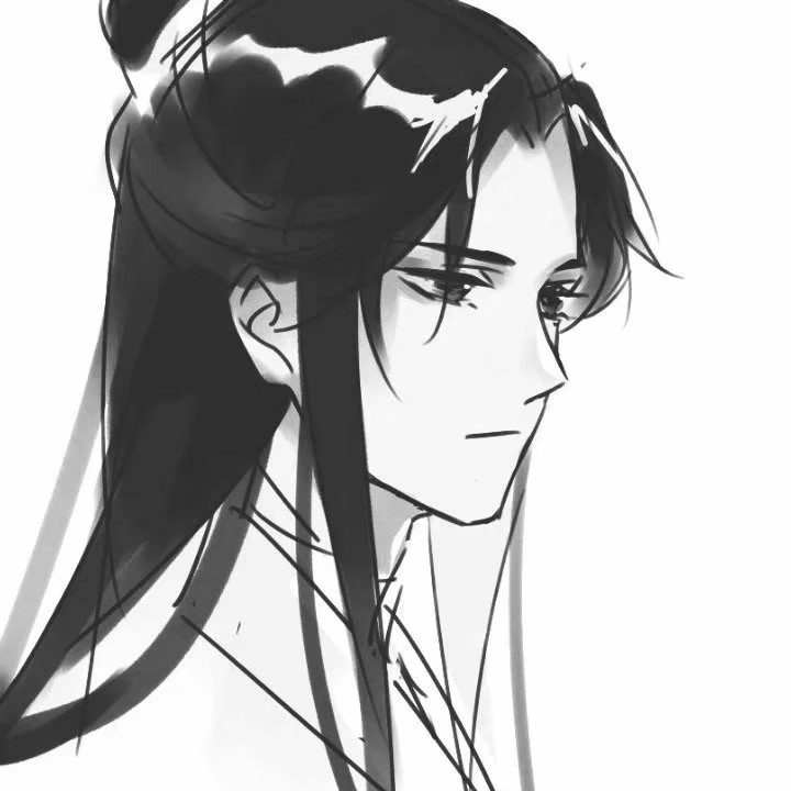 微信非主流黑白男生漫头