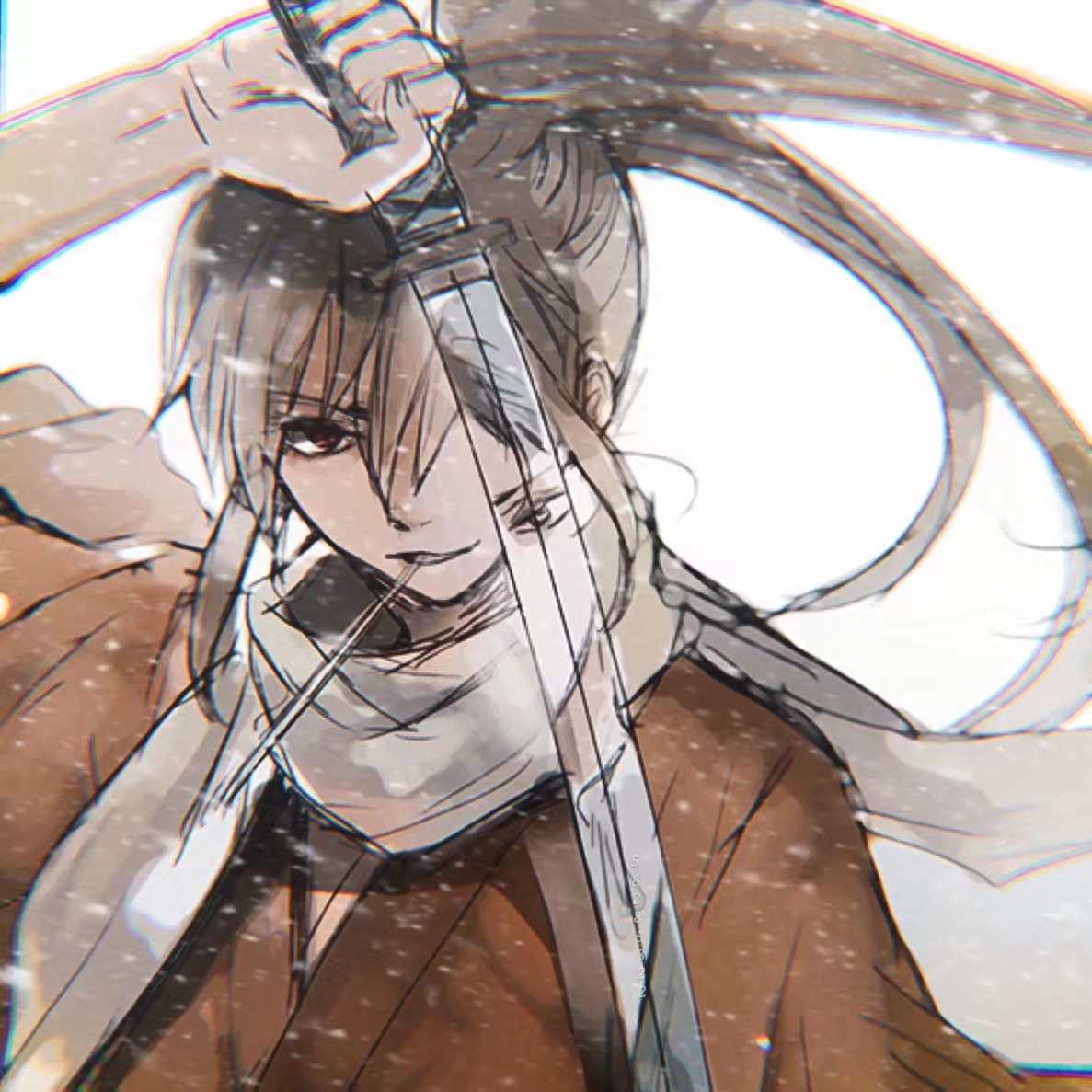 微信非主流黑白男生漫头