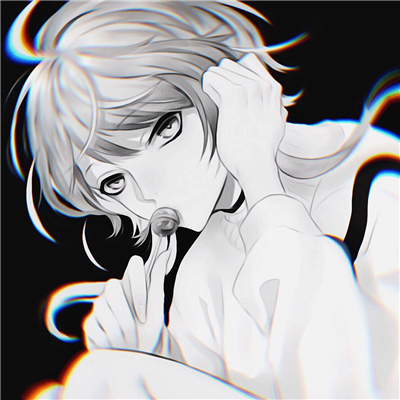 微信非主流黑白男生漫头