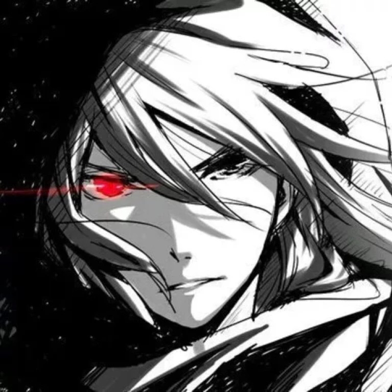 微信非主流黑白男生漫头