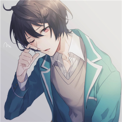 微信暗黑阳光二次元男头